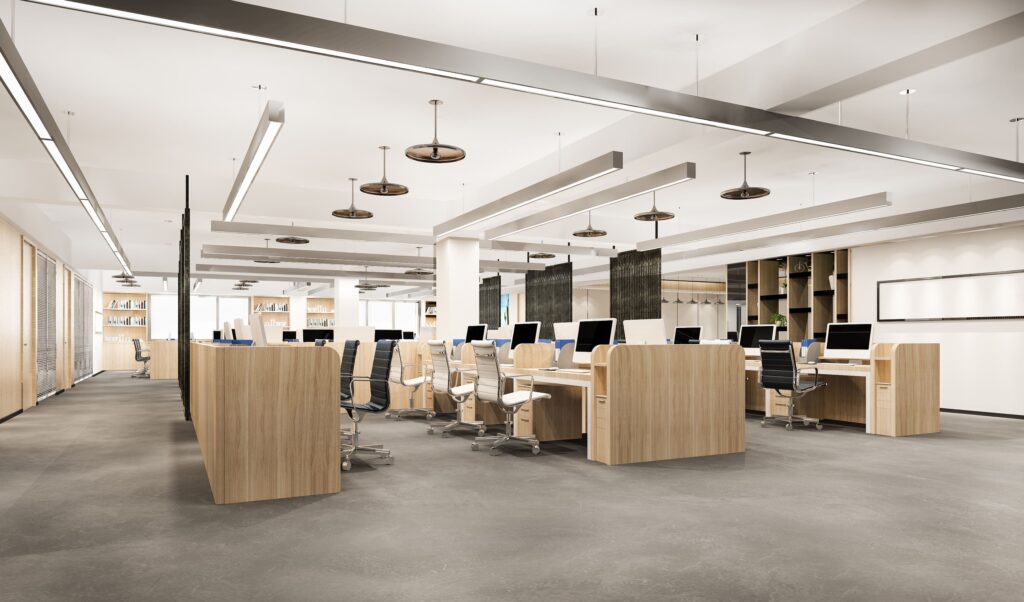 3d rendering business meeting and working room on office building 1
